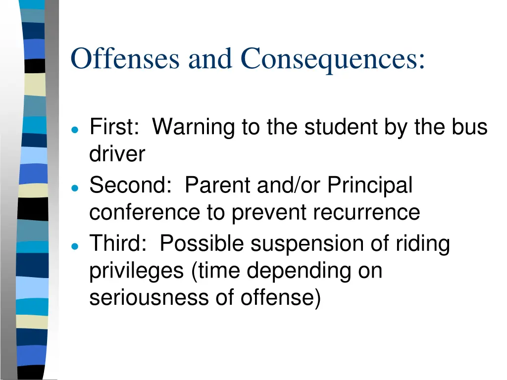 offenses and consequences