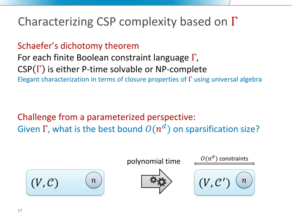 characterizing csp complexity based on