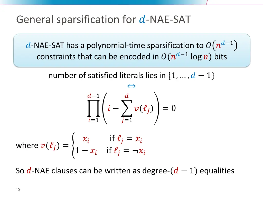 general sparsification for nae sat