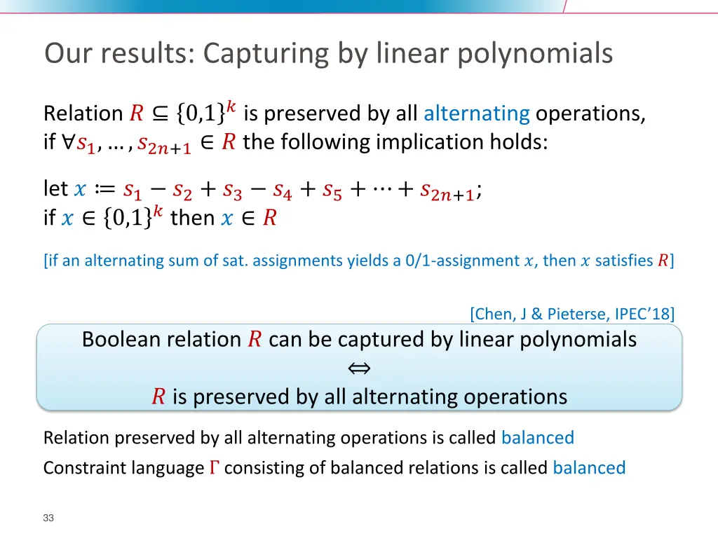 our results capturing by linear polynomials 2