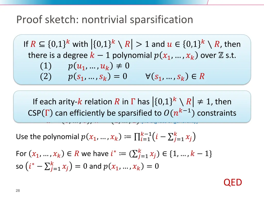 proof sketch nontrivial sparsification 3