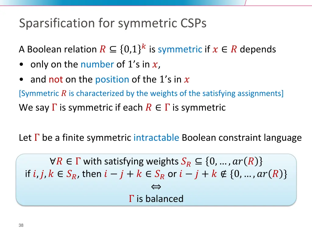 sparsification for symmetric csps 1