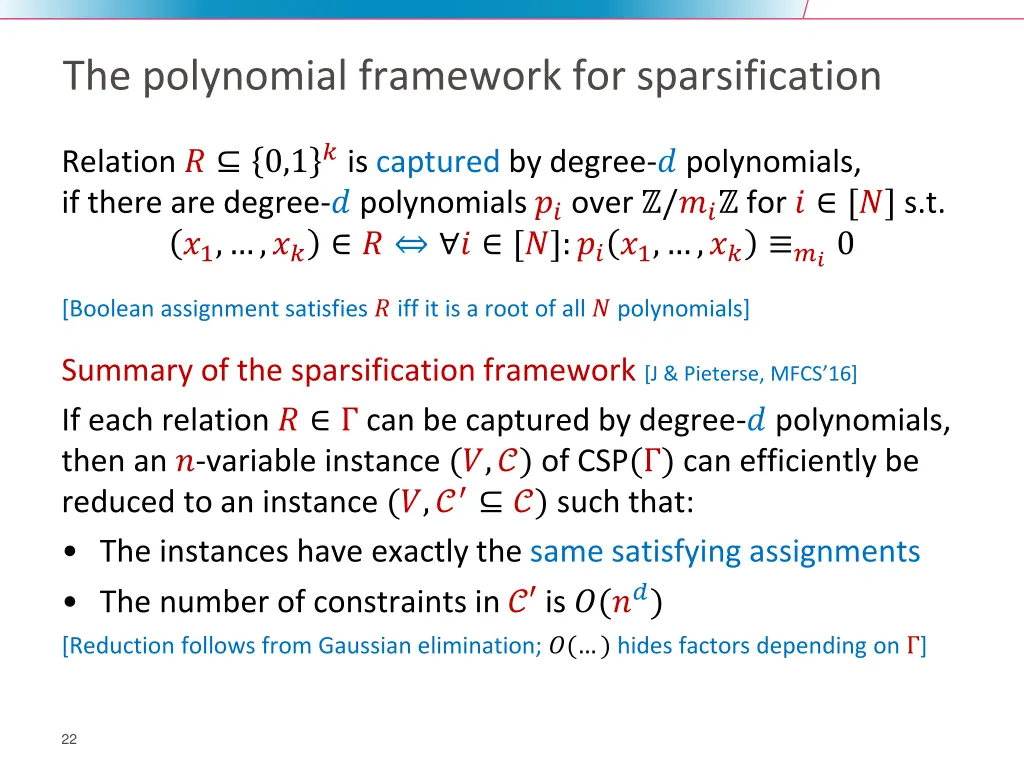 the polynomial framework for sparsification 3