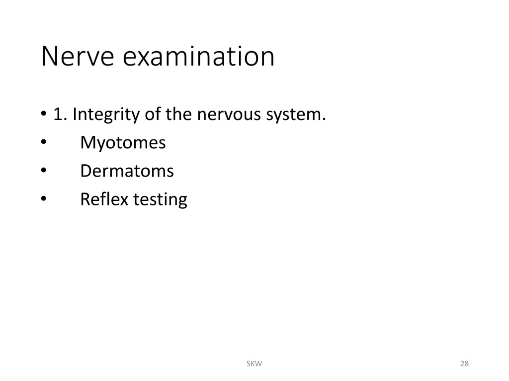 nerve examination