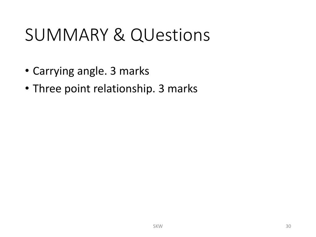 summary questions