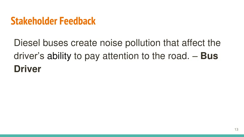 stakeholder feedback