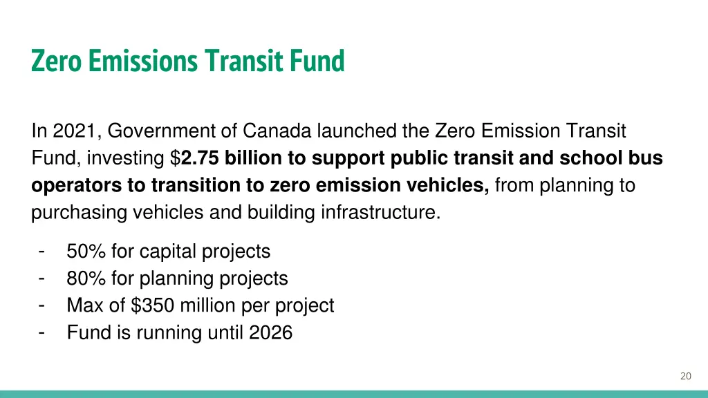zero emissions transit fund