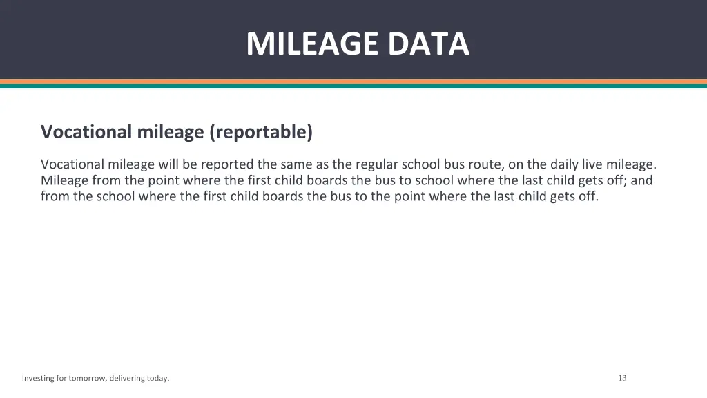 mileage data 5