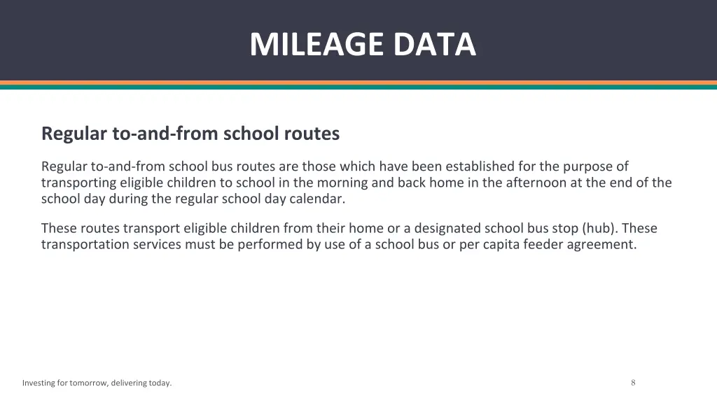 mileage data