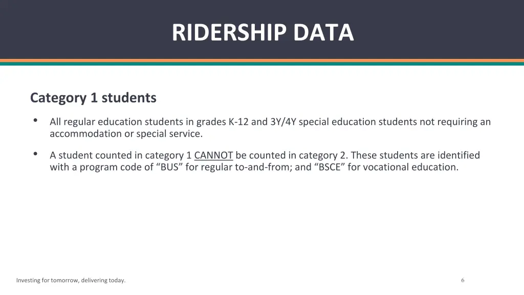 ridership data 1