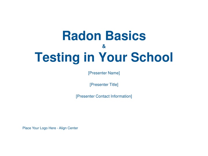 radon basics testing in your school