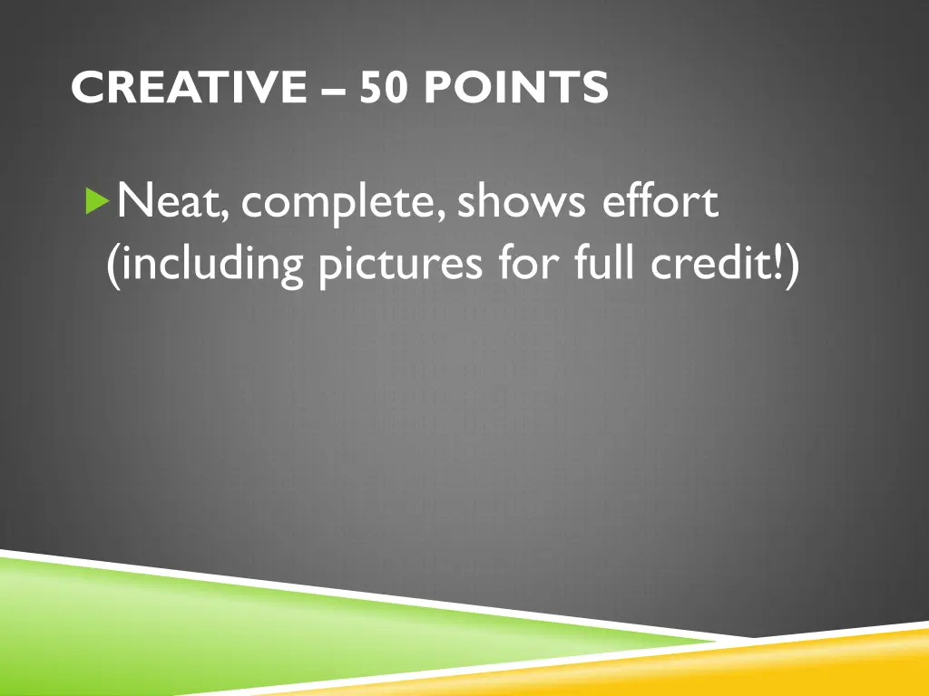creative 50 points