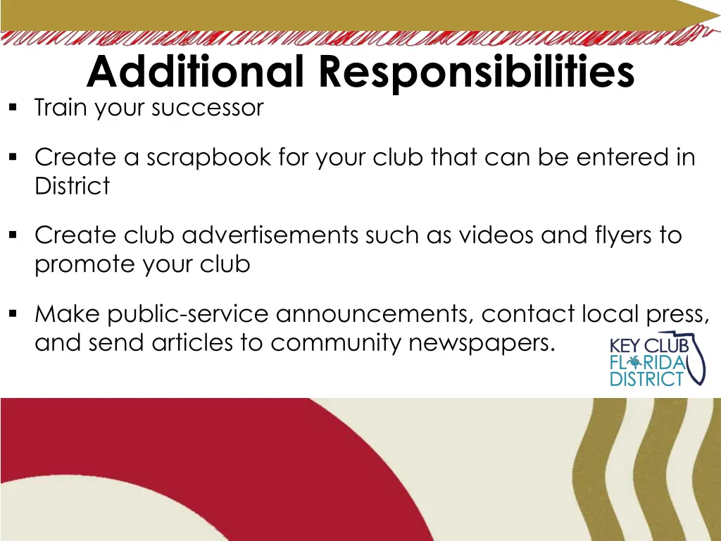 additional responsibilities