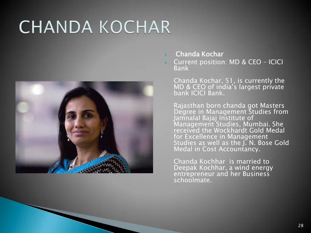 chanda kochar current position md ceo icici bank