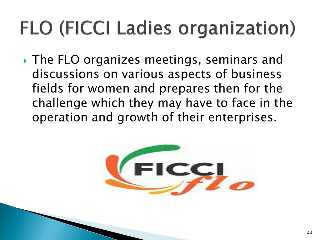 the flo organizes meetings seminars