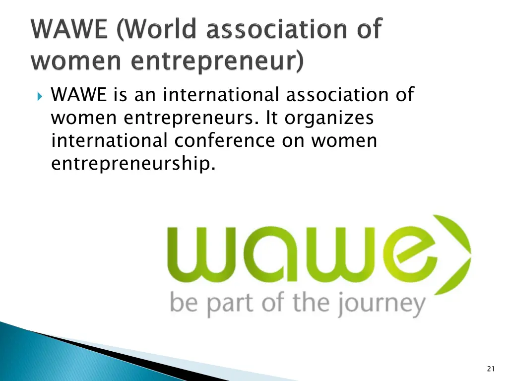 wawe is an international association of women