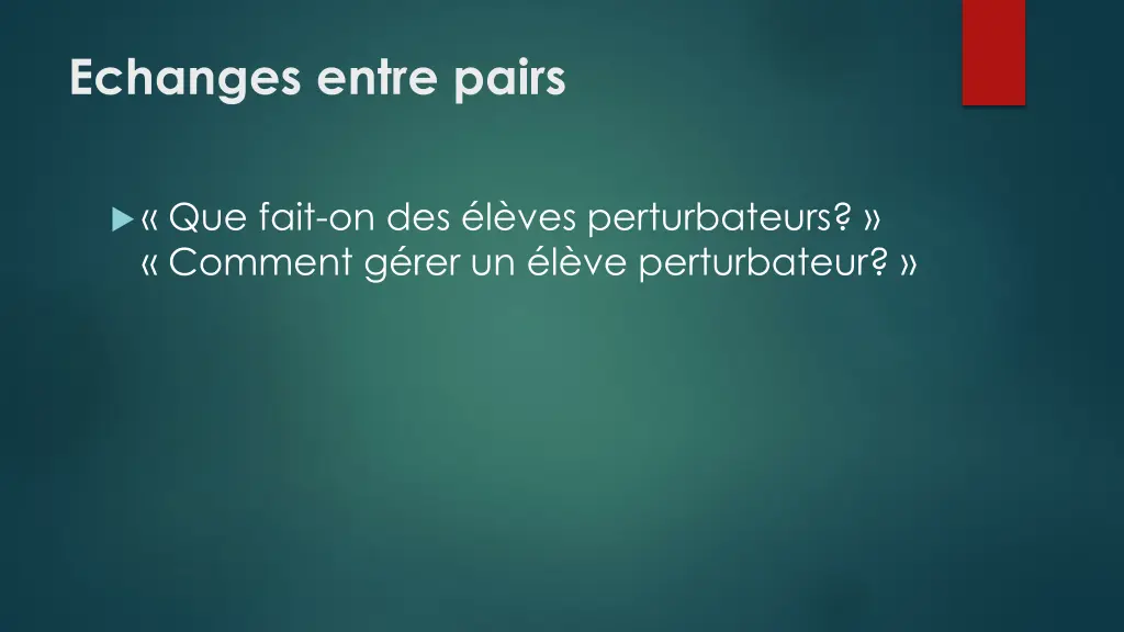 echanges entre pairs