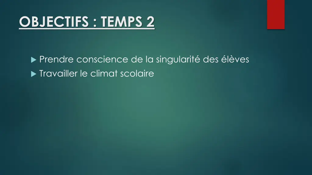 objectifs temps 2