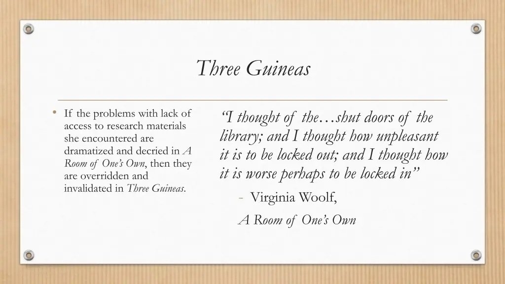 three guineas 1