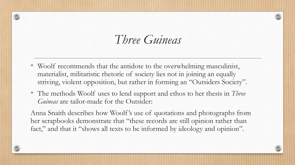 three guineas 3