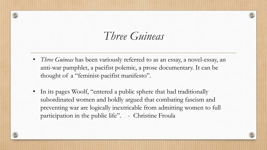 three guineas