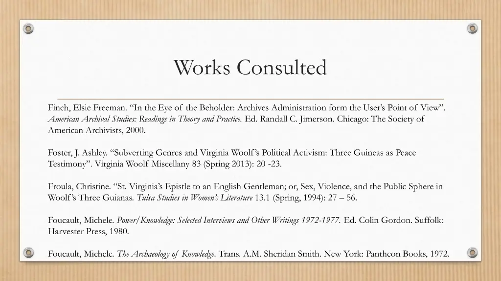 works consulted 1
