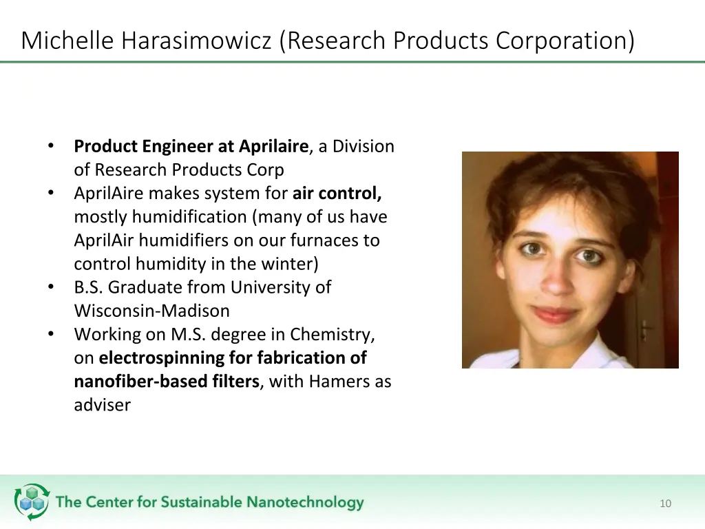 michelle harasimowicz research products
