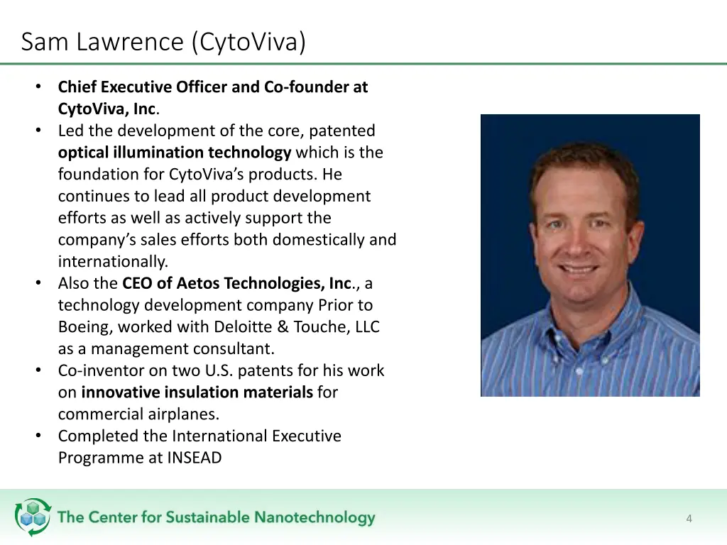 sam lawrence cytoviva