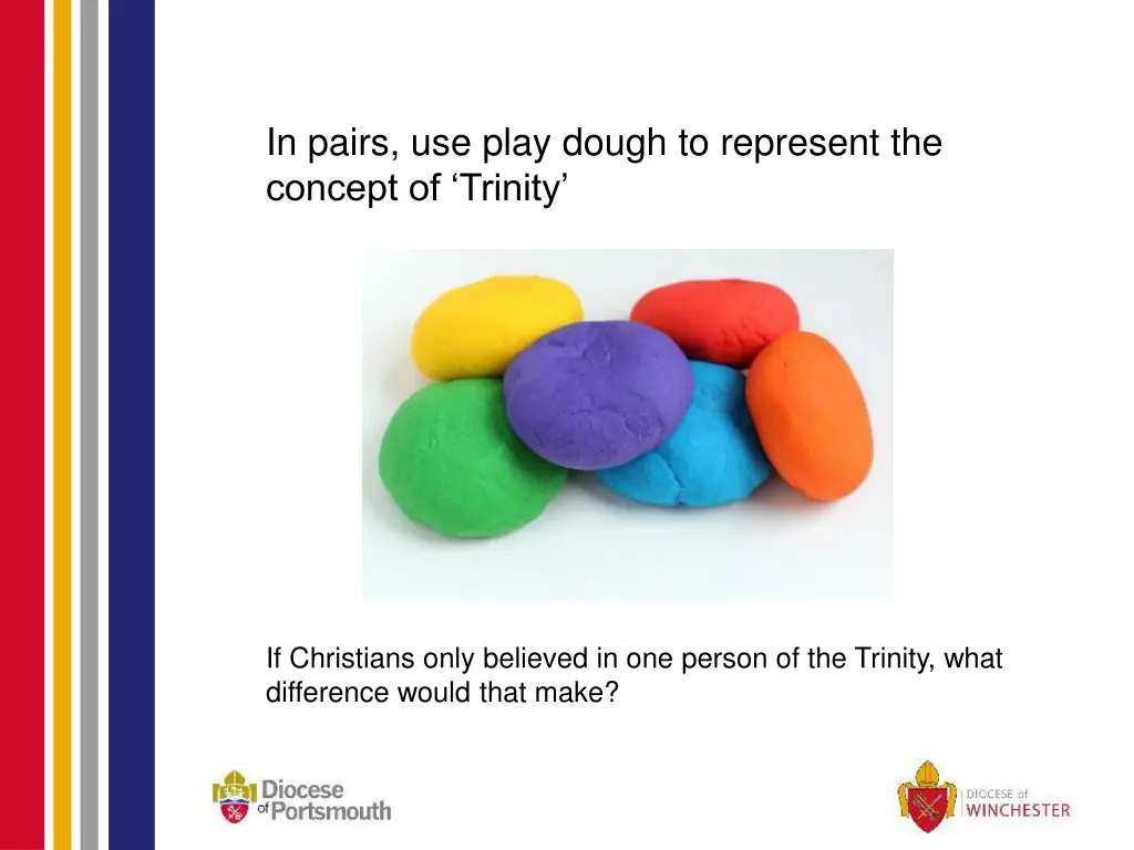 in pairs use play dough to represent the concept