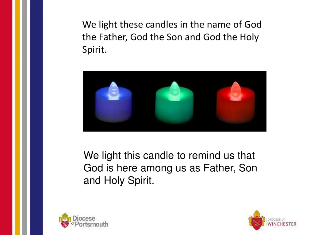 we light these candles in the name