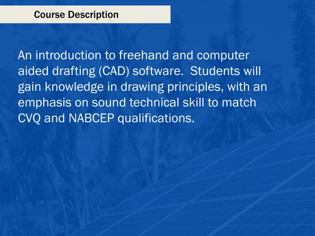 course description