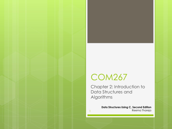 com267 chapter 2 introduction to data structures