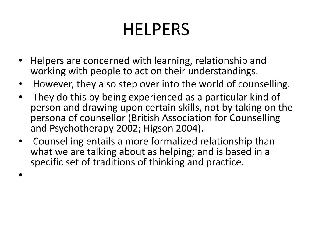 helpers