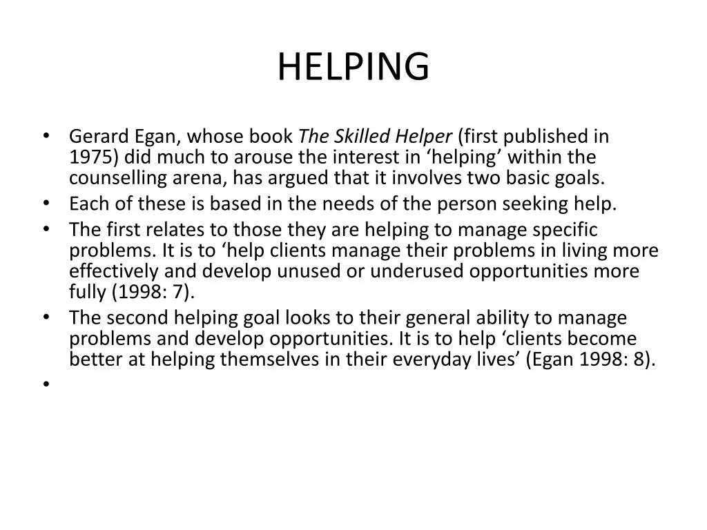 helping