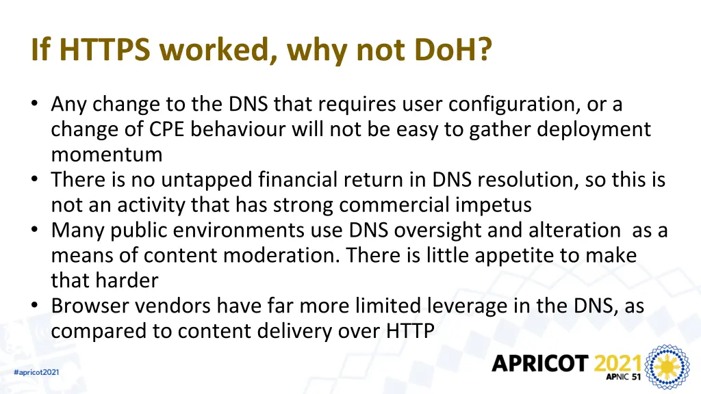 if https worked why not doh
