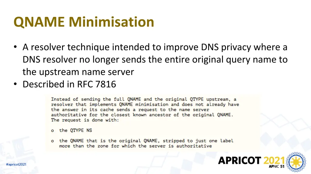 qname minimisation