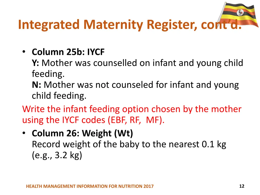 integrated maternity register cont d 1