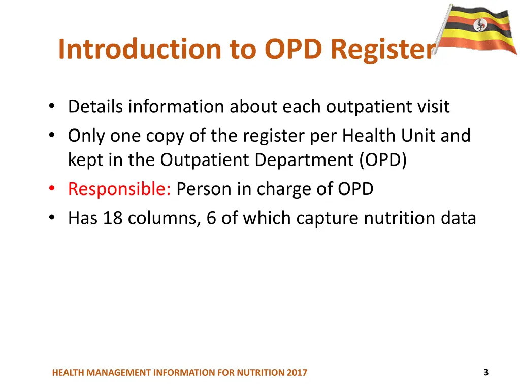 introduction to opd register