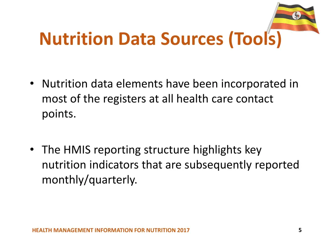 nutrition data sources tools