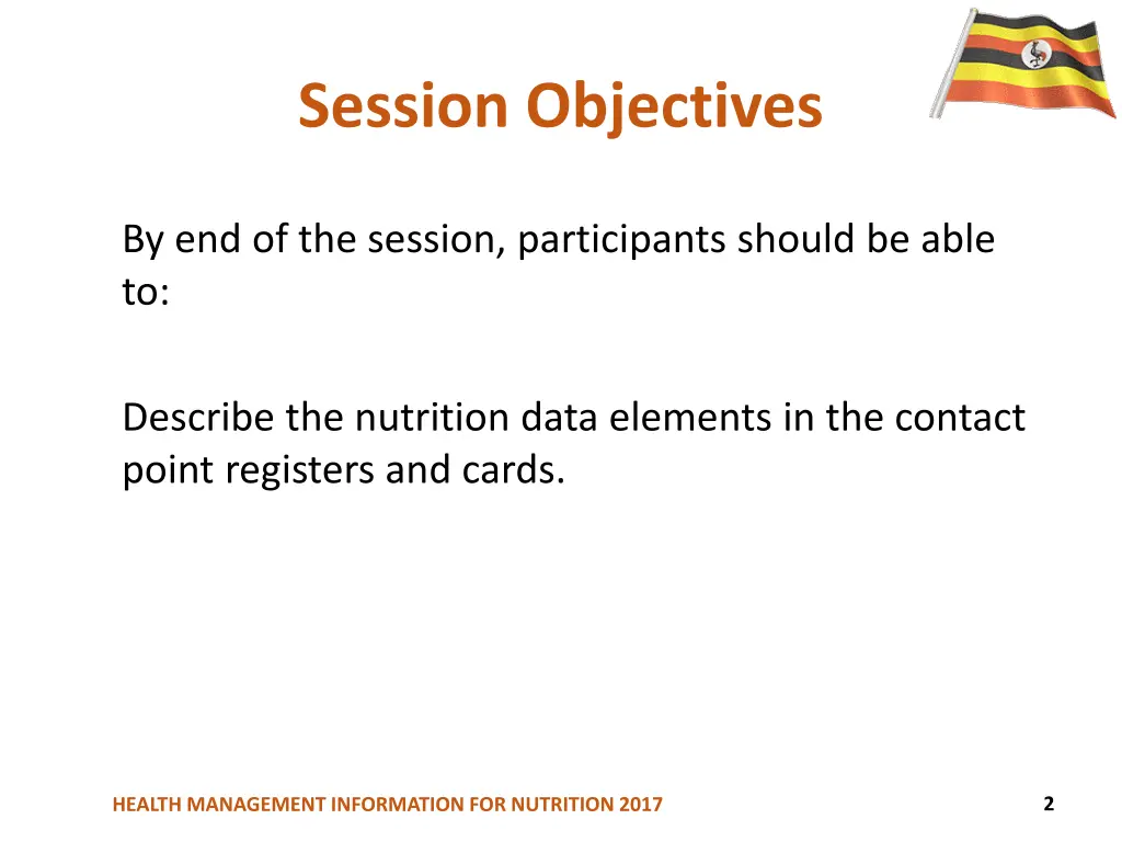 session objectives