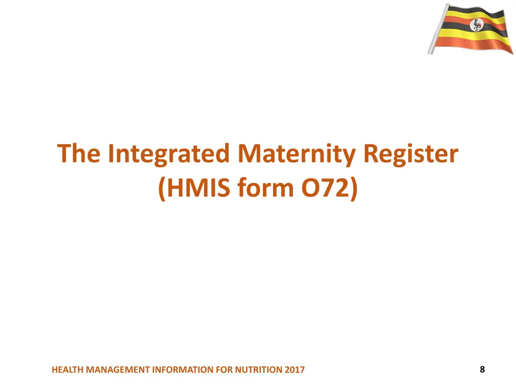 the integrated maternity register hmis form o72