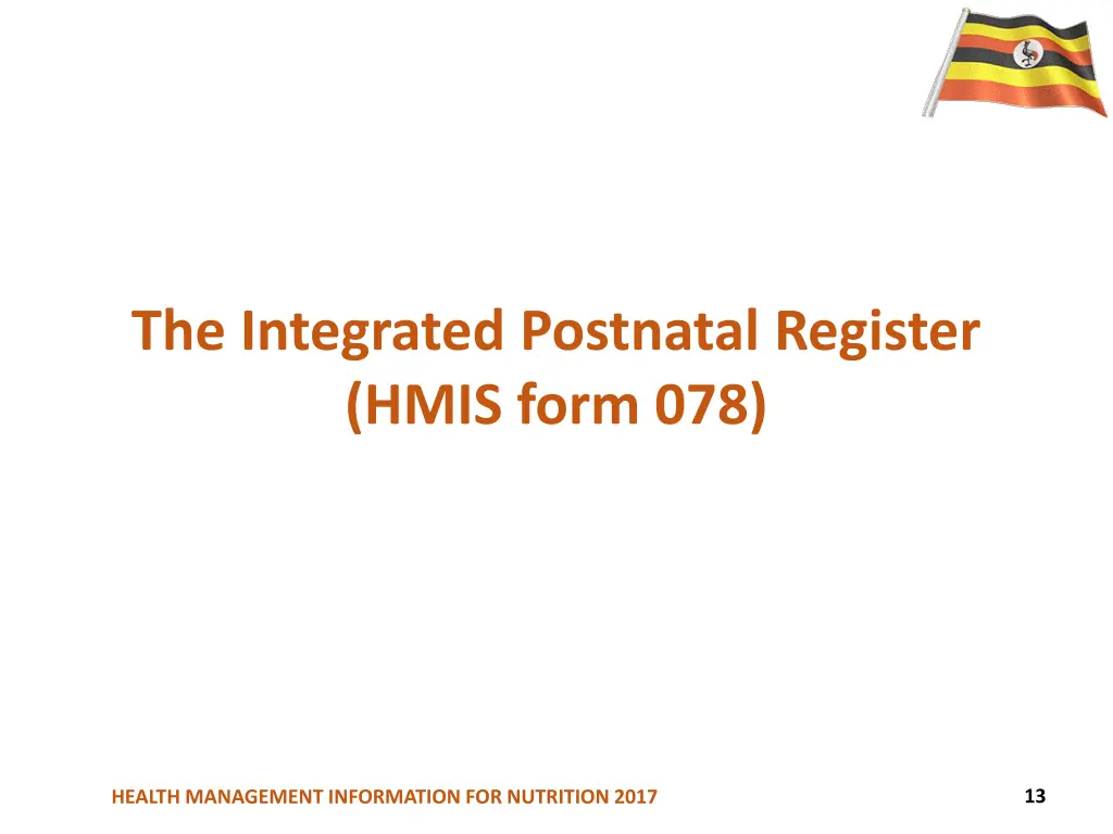 the integrated postnatal register hmis form 078