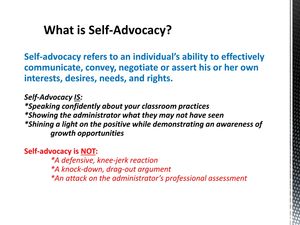 what is self advocacy