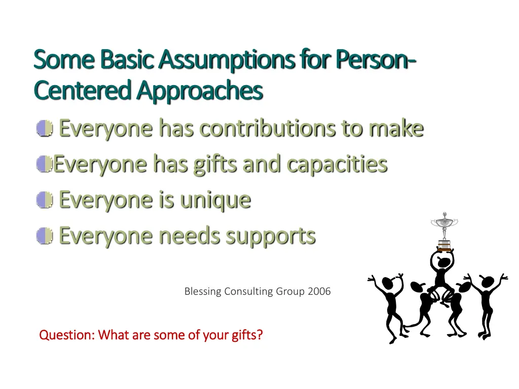 some basic assumptions for person some basic