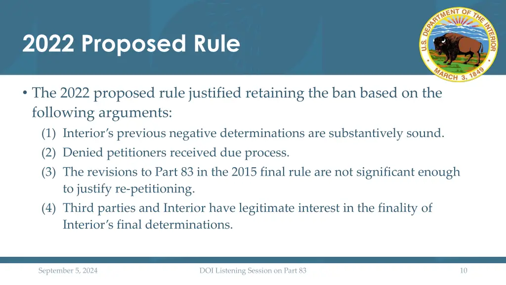2022 proposed rule