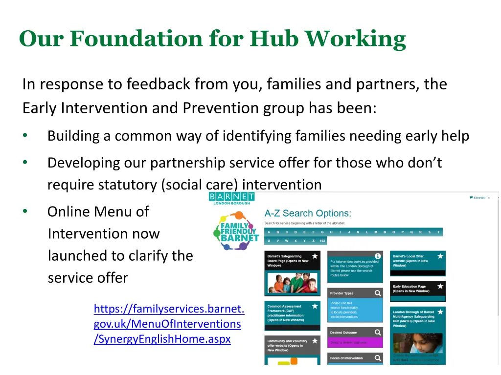 our foundation for hub working