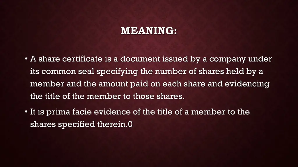 meaning