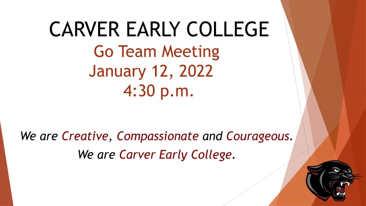 carver early college go team meeting january