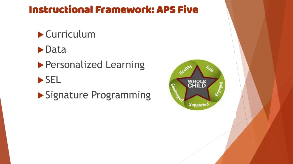 instructional framework aps five