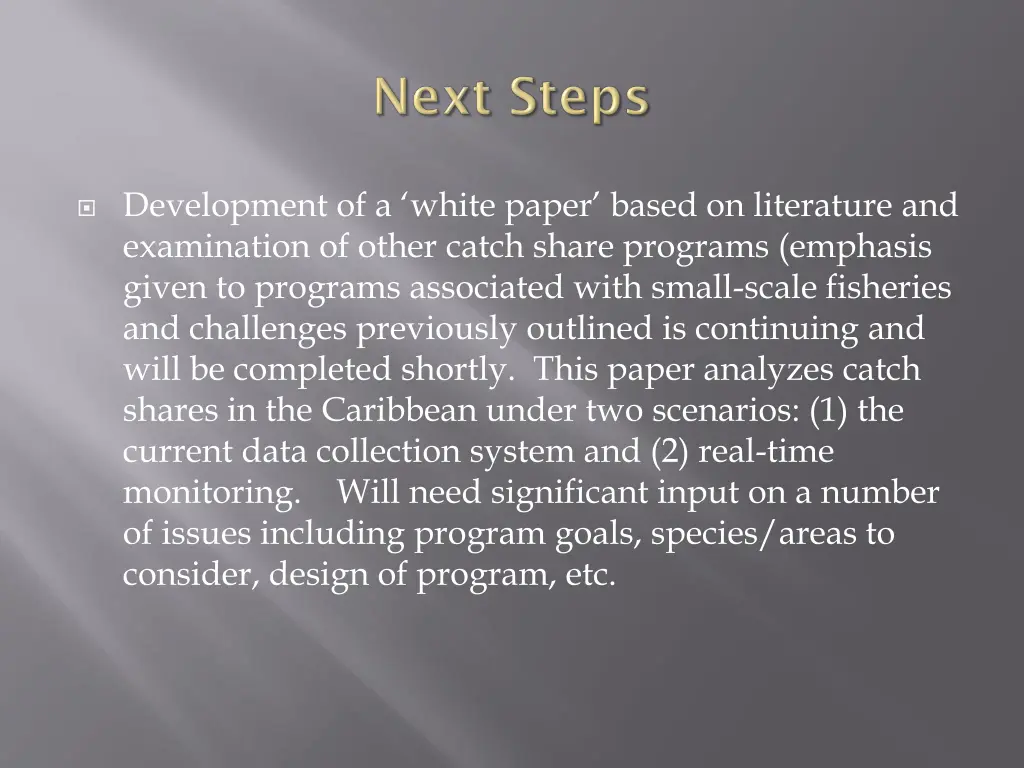 development of a white paper based on literature